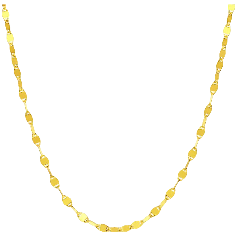 【销冠专享】18k金瓦片项链（45长粗版）ZBKJX003