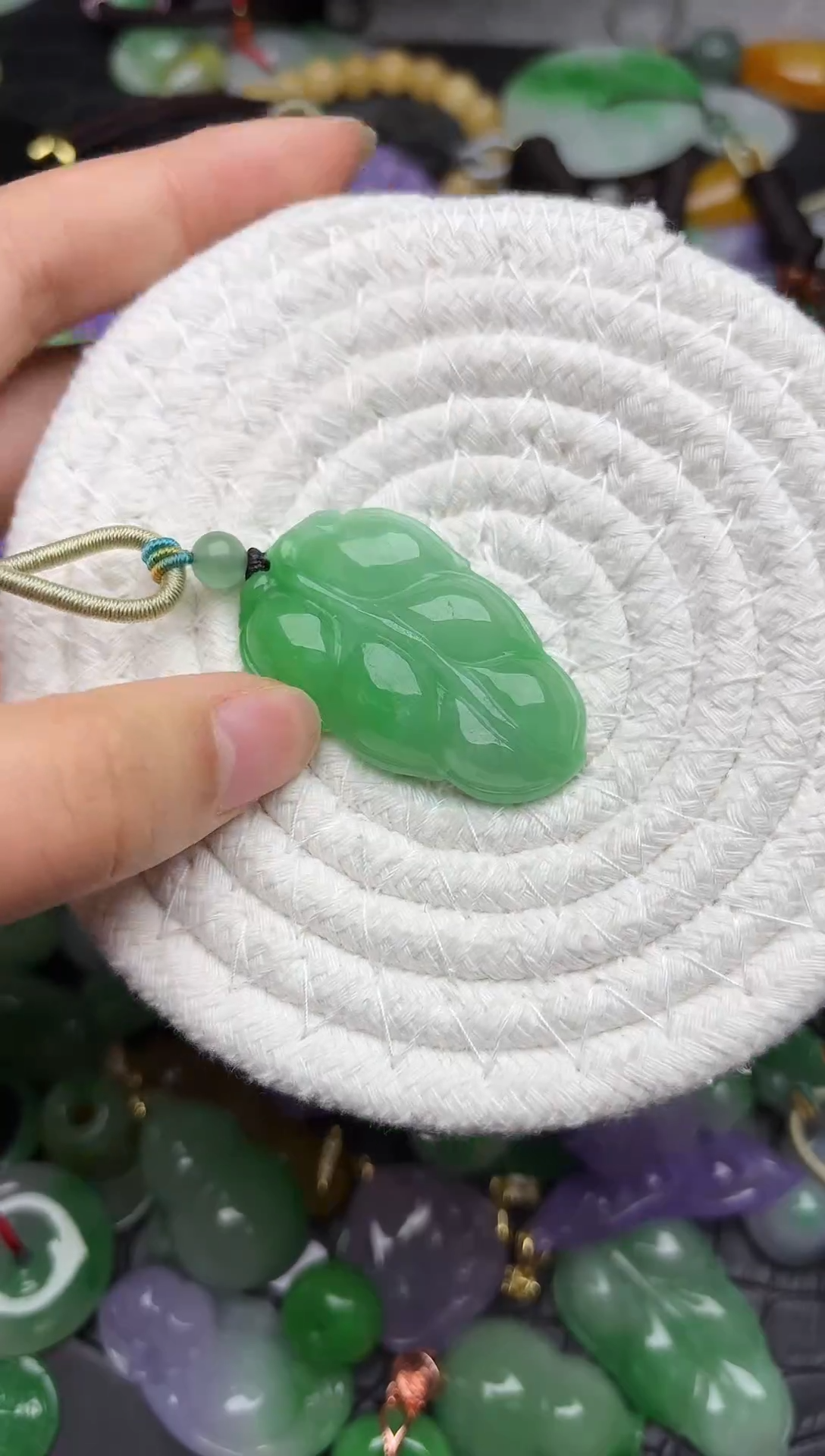 颈饰未镶嵌翡翠缅甸翡翠吊坠