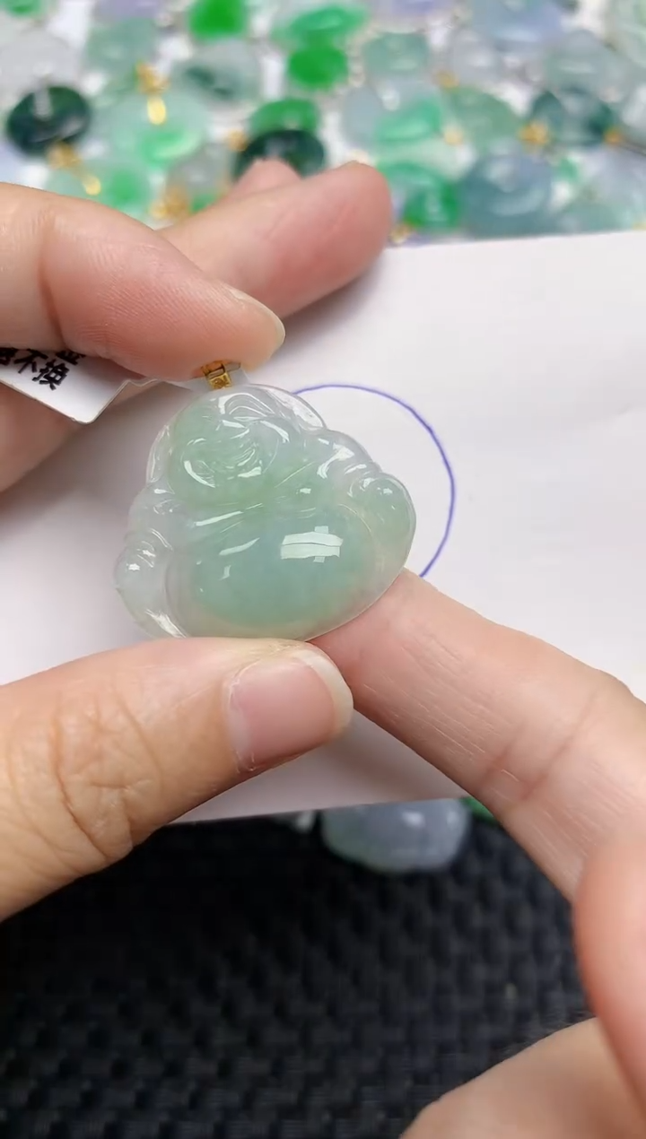 颈饰未镶嵌翡翠天然缅甸A货翡翠百元以上9元证书费自理