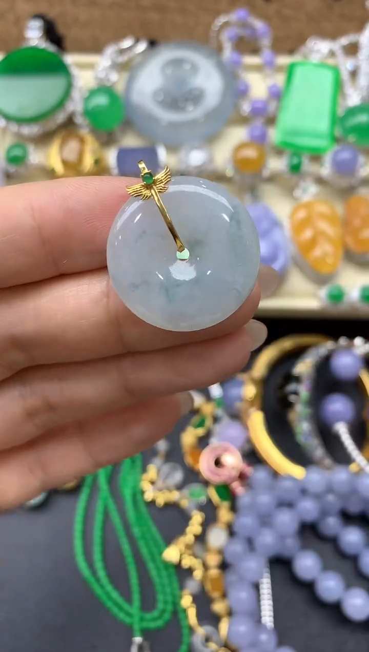 【闪购商品】翡翠颈饰18K金镶嵌59-中国好珍宝