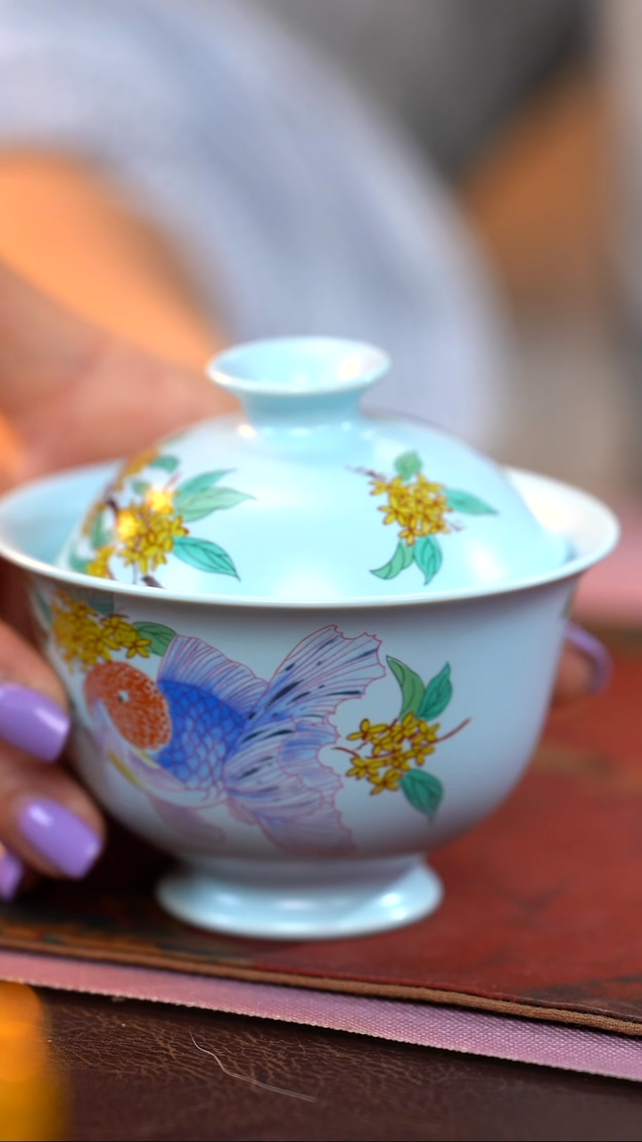 茶杯紫砂【宜景窑系列】盖碗