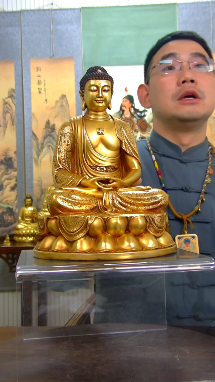 【闪购商品】紫铜鎏金 释迦摩尼 30公分