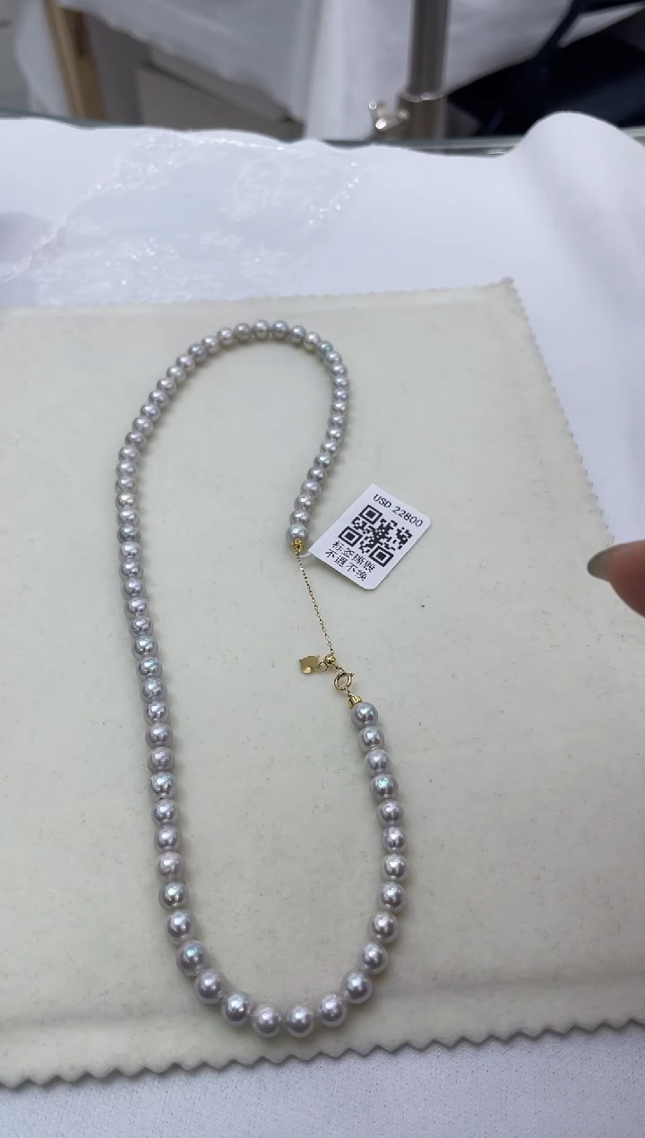 【闪购商品】海水珍珠颈饰18K金镶嵌真多麻满珠项链
