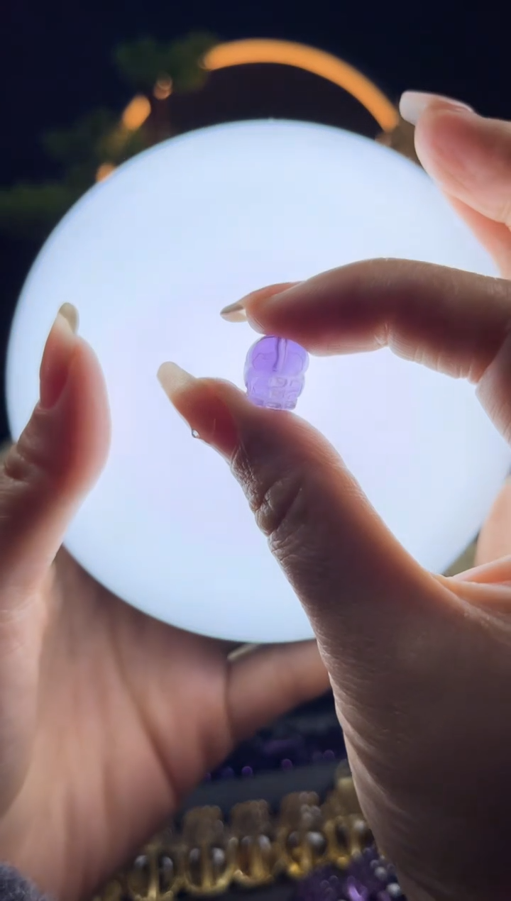 【闪购商品】紫晶手链未镶嵌天然紫水晶貔貅单珠9mm+