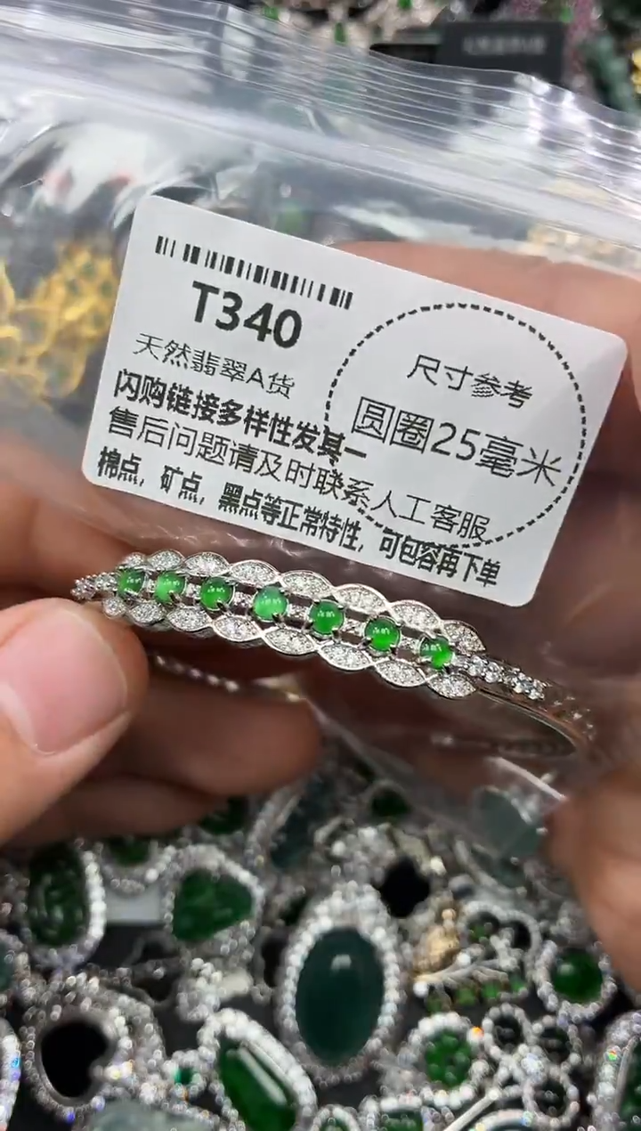 颈饰未镶嵌翡翠T340手镯