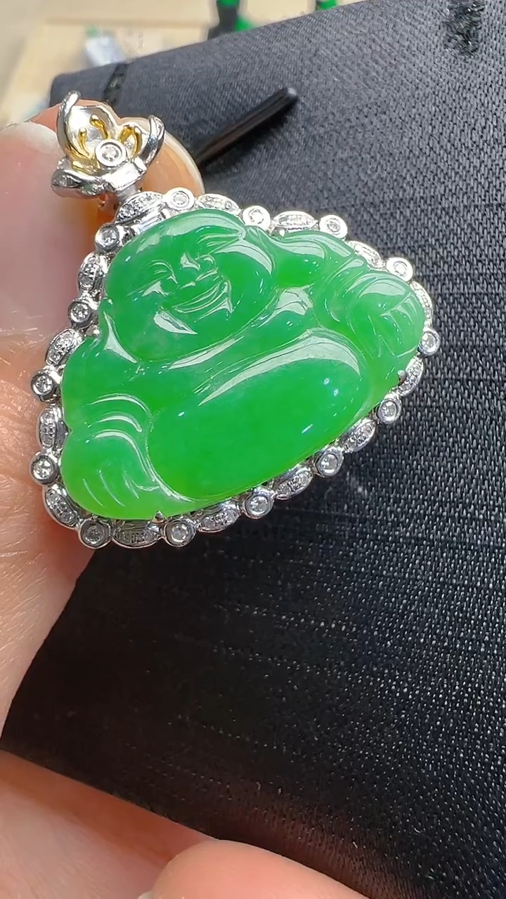 【闪购商品】翡翠吊坠(不含链)18K金镶嵌多样性团购发一件