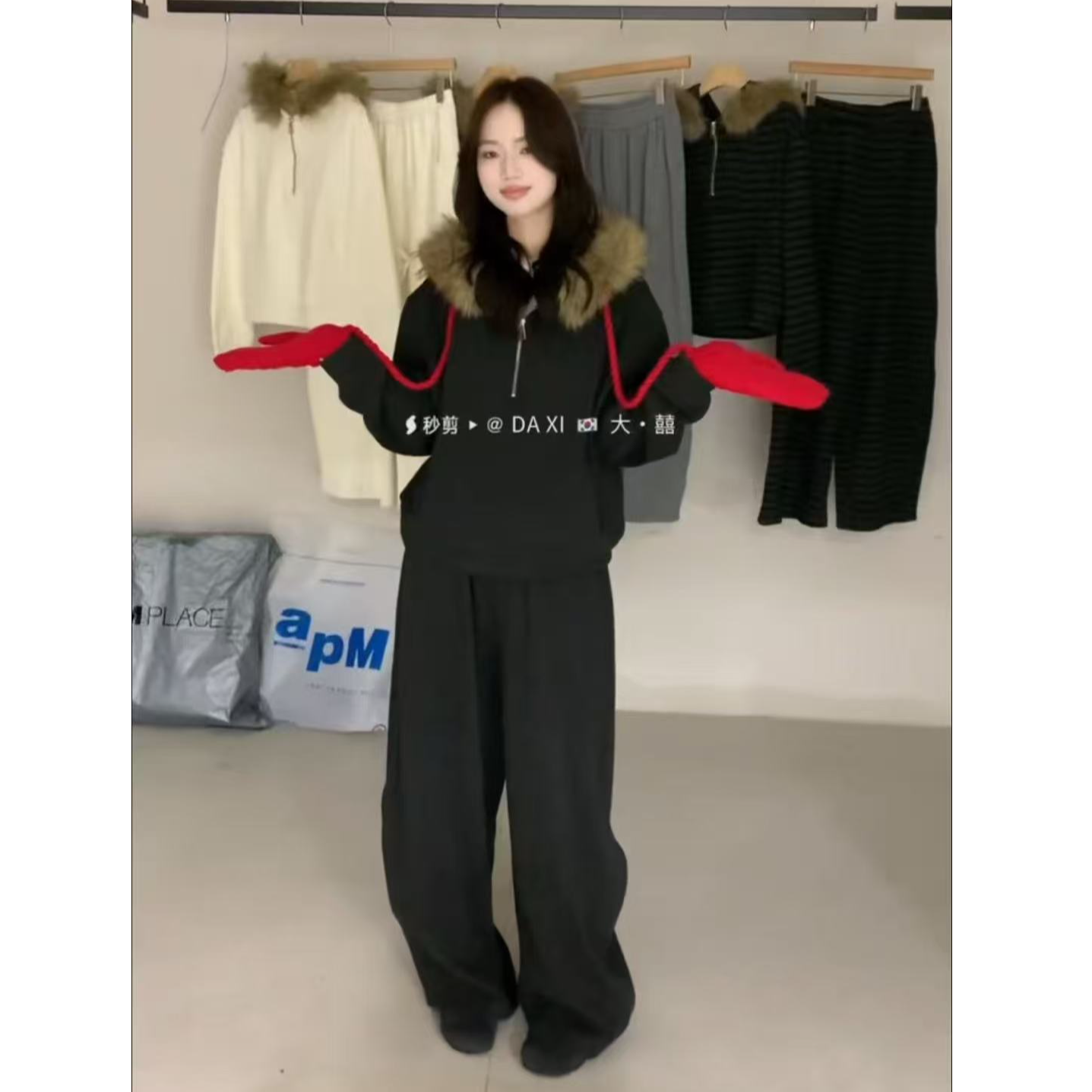 1305 UU 韩版休闲舒适时尚洋气百搭套装