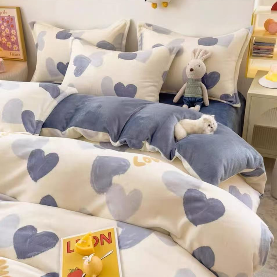 4件套牛奶绒高克重不挑花型