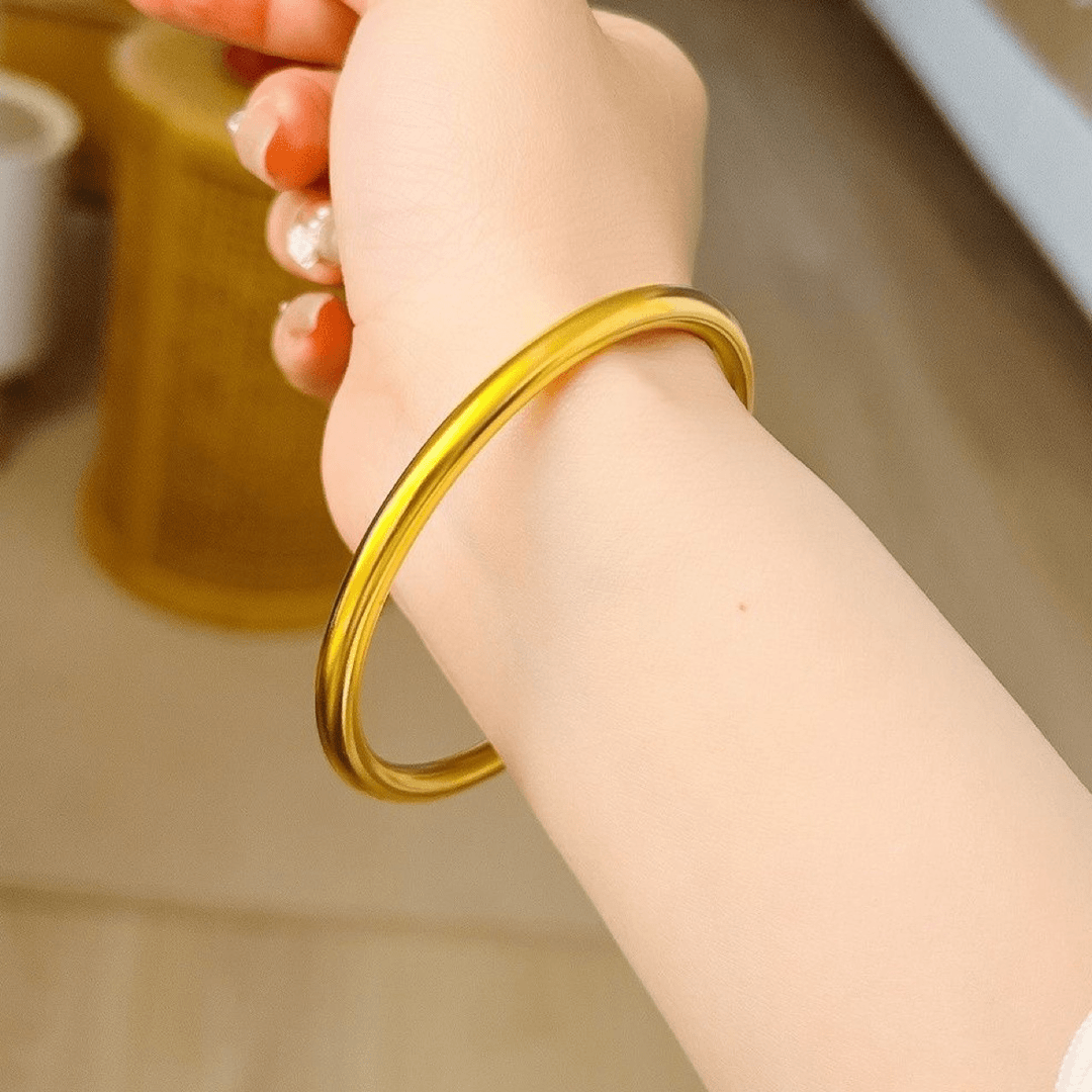 合金手镯 高品质5mm素圈手镯 古法传承经典百搭简约手饰品