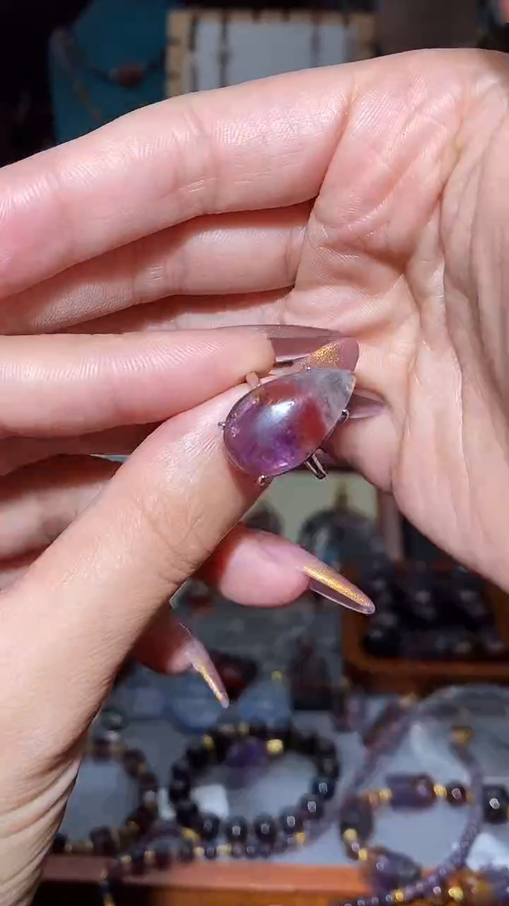 戒指未镶嵌水晶极光水滴多样性发其1