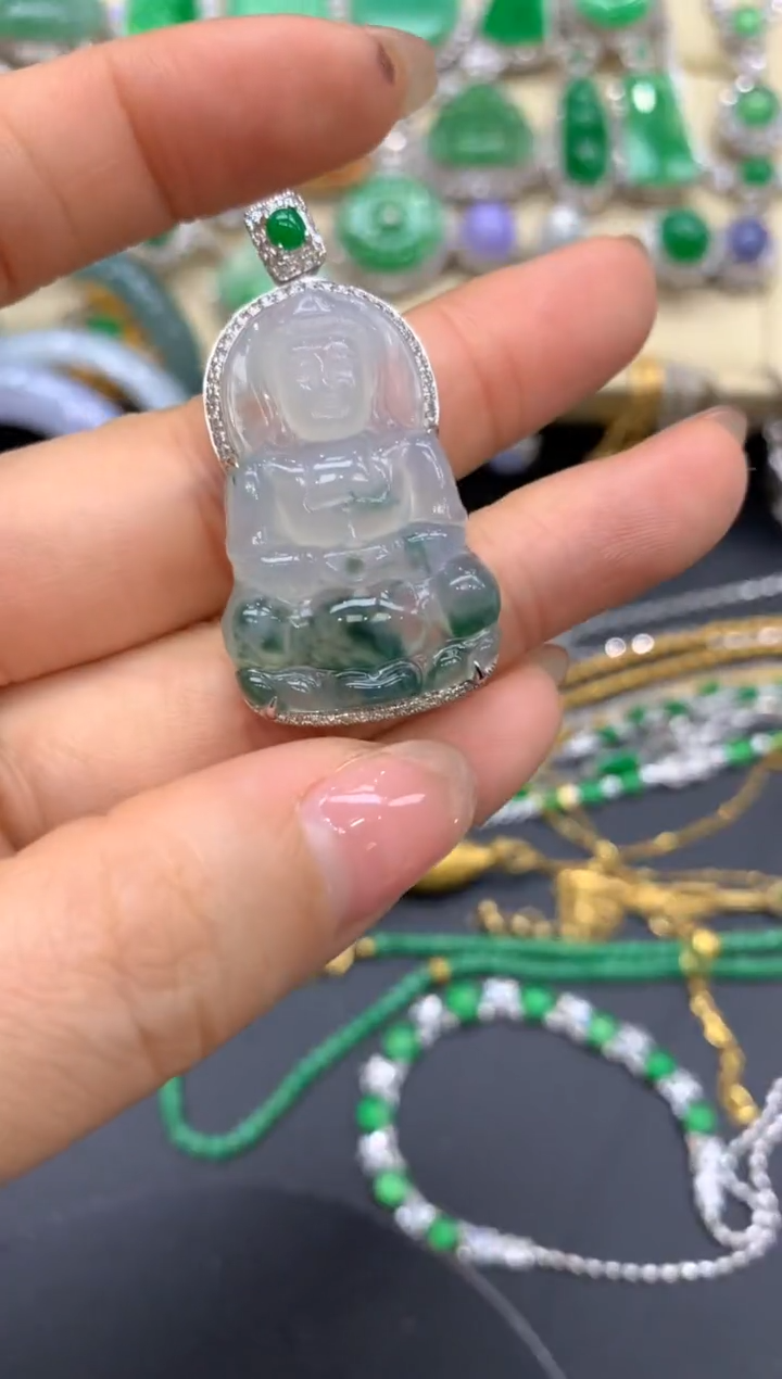 【闪购商品】翡翠颈饰18K金镶嵌114-中国好珍宝