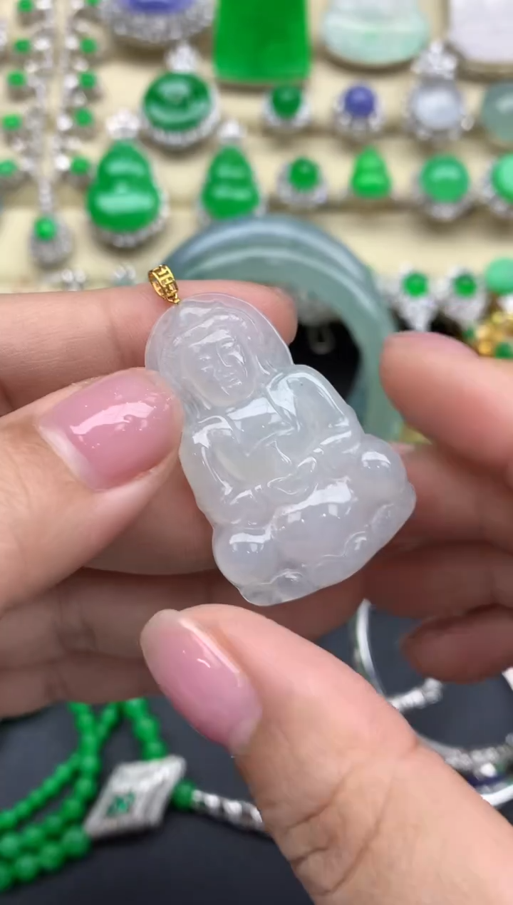【闪购商品】翡翠颈饰18K金镶嵌160-中国好珍宝