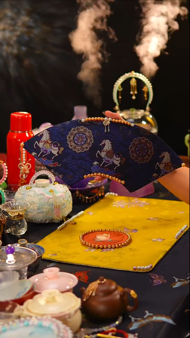 053马上有钱茶席40x18cm