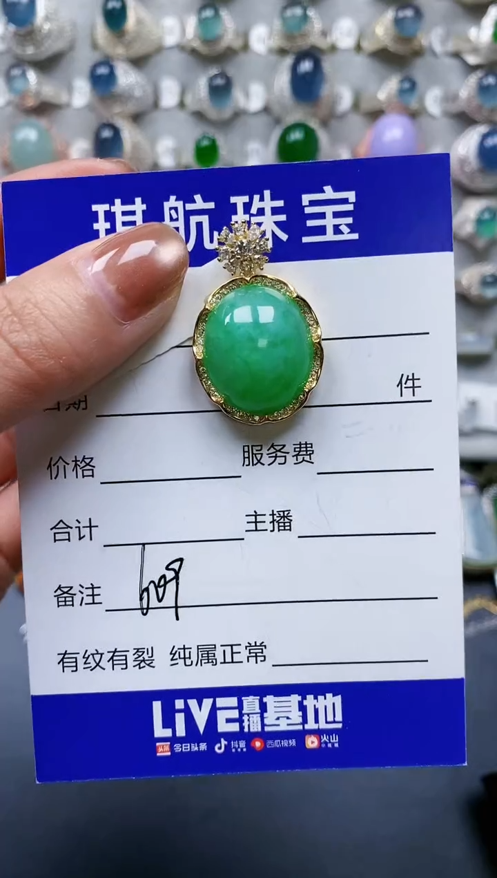 【闪购商品】翡翠颈饰银S925镶嵌0609