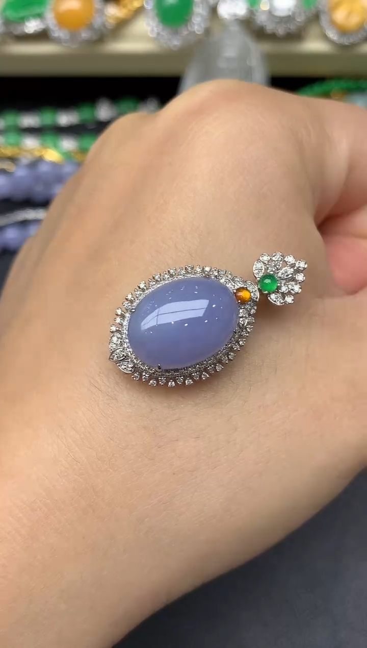 翡翠18K金镶嵌颈饰276-七夕珠宝季