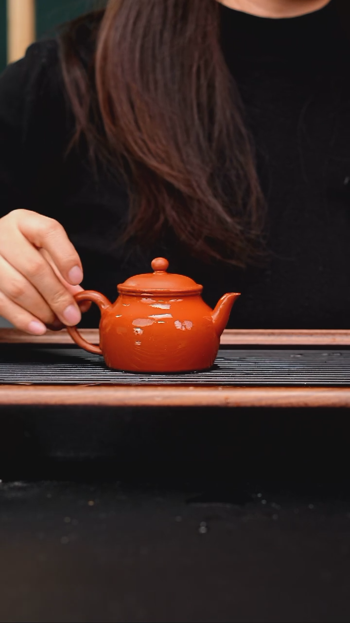茶壶紫砂全手工黄龙山朱泥怀隐140
