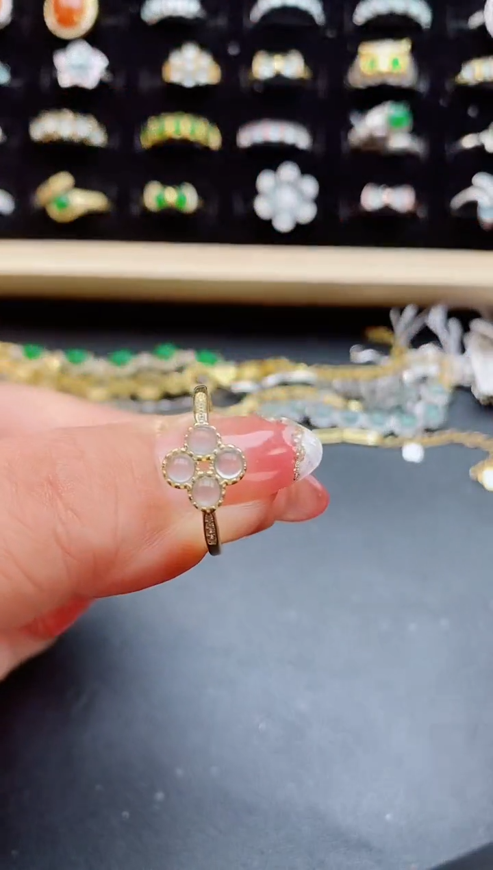 【闪购商品】翡翠戒指银S925镶嵌508505