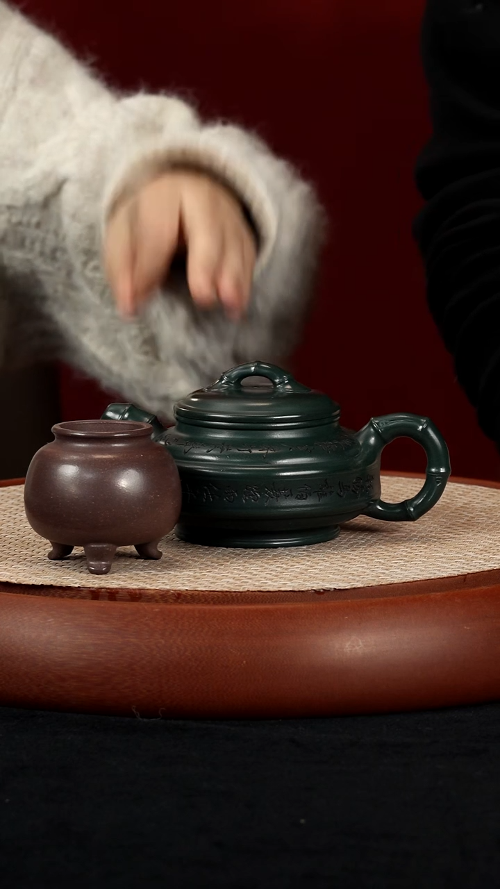 【k056】双线竹鼓宜兴紫砂ZWP