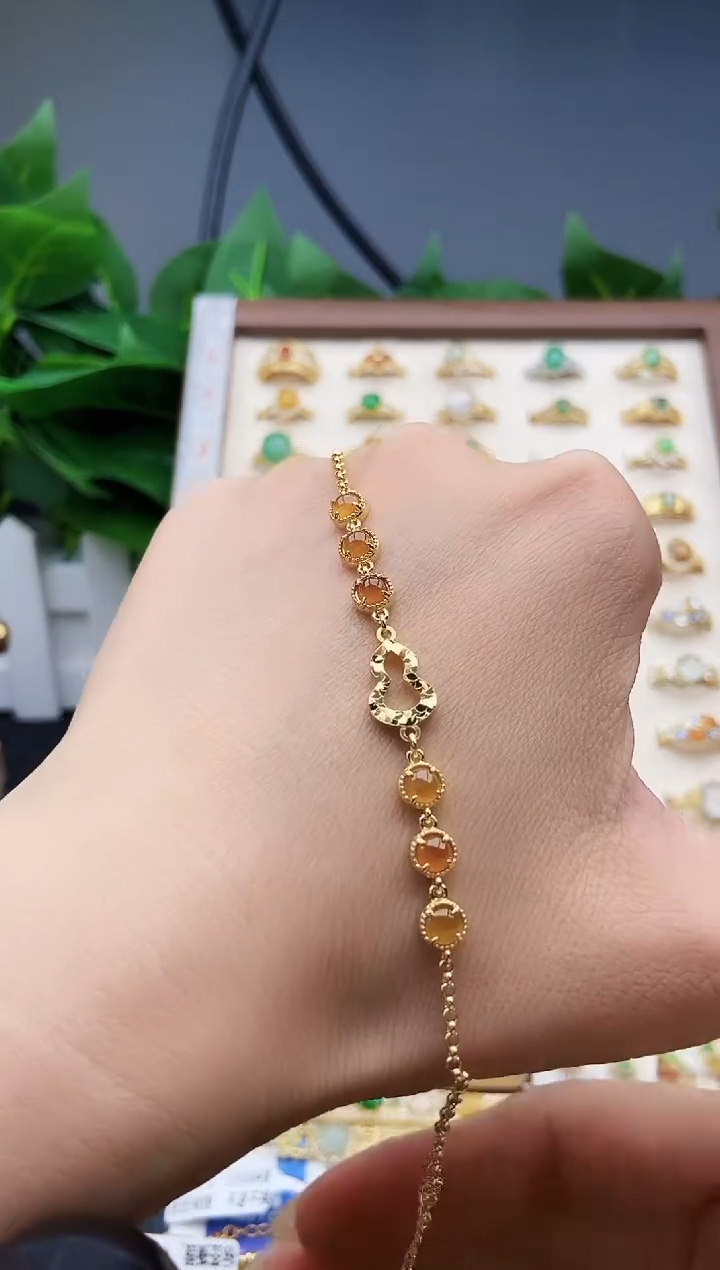 银S925镶嵌手链翡翠12