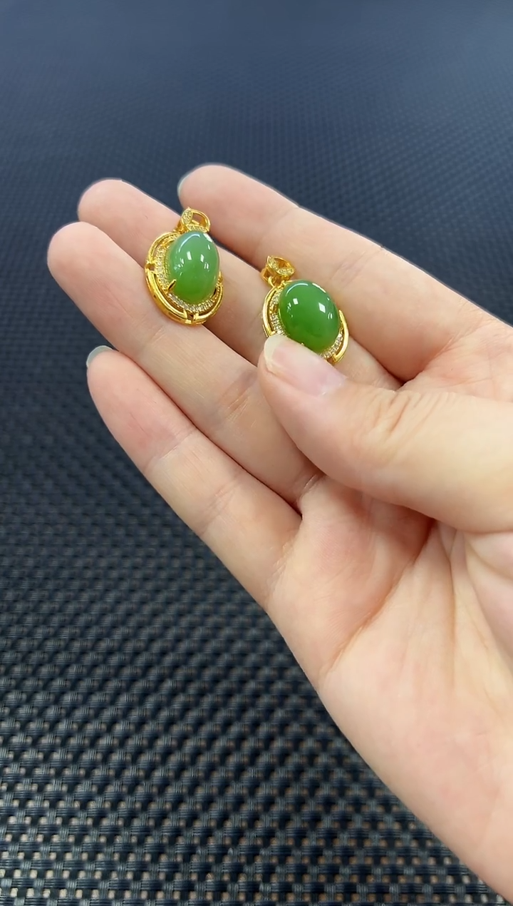 颈饰银S925镶嵌和田玉 （多样性发一件）2768