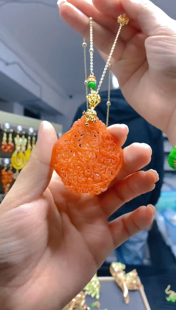 【闪购商品】翡翠耳饰合金0308翡翠锁骨链
