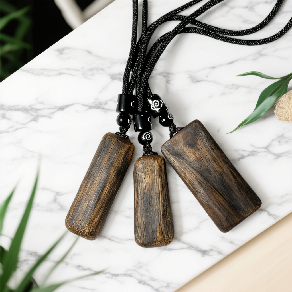 非金属木质吊坠 海南白棋随型无事牌吊坠脖挂（多样性随机发）