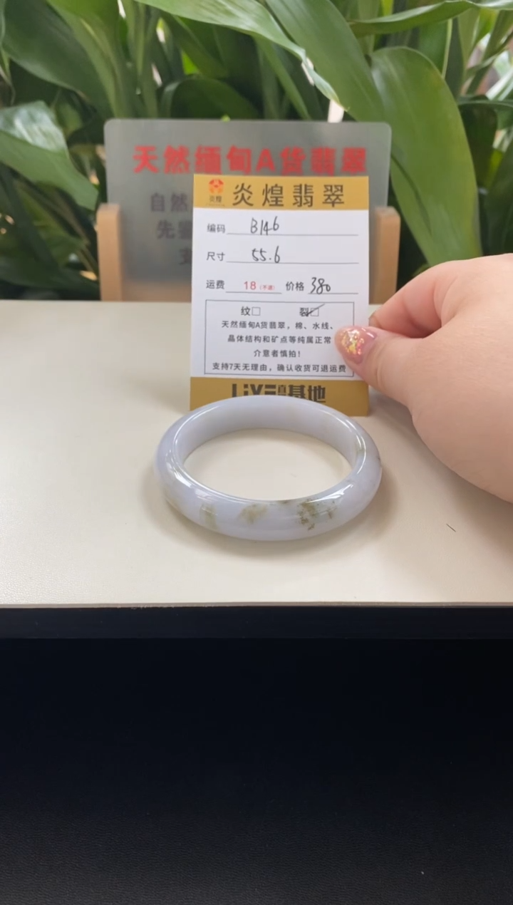未镶嵌手镯翡翠55.6圈口编码b146