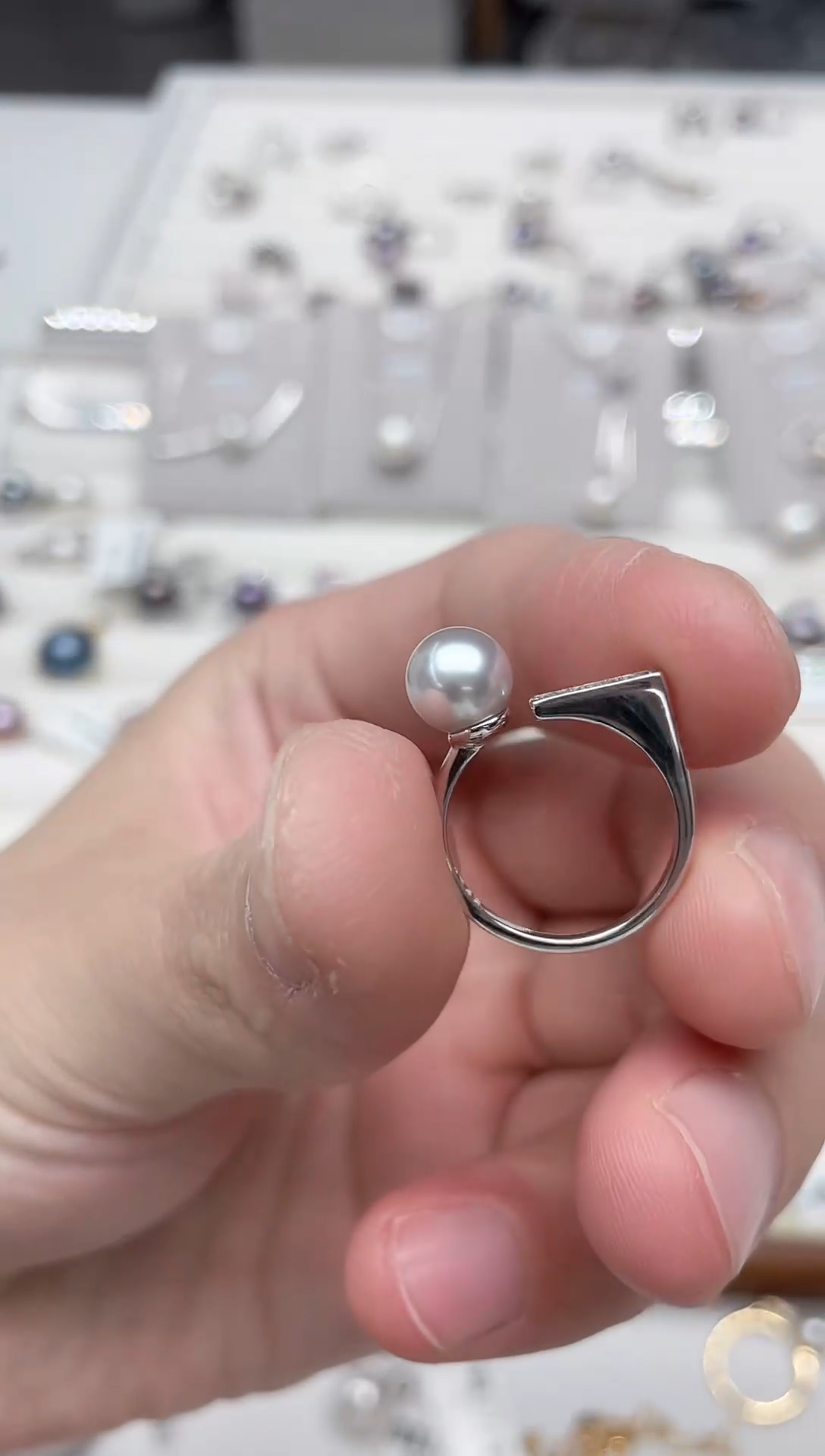 【闪购商品】海水珍珠戒指银S925镶嵌戒指