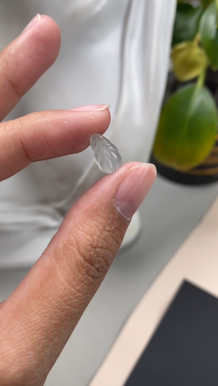 【闪购商品】翡翠颈饰未镶嵌翡翠白冰叶子