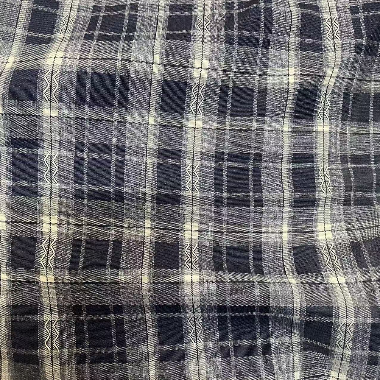 蓝色格子弹力时装时尚面料（不支持7天无理由）