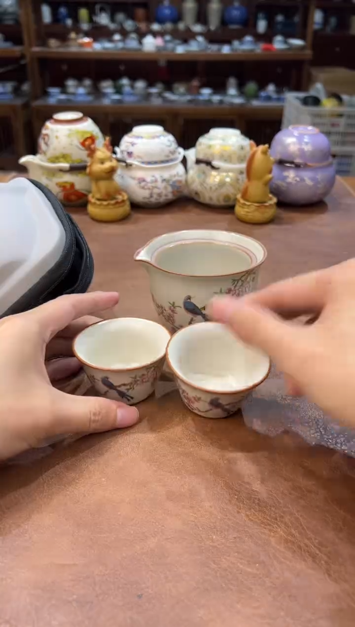真的很便宜会开片的旅行茶具