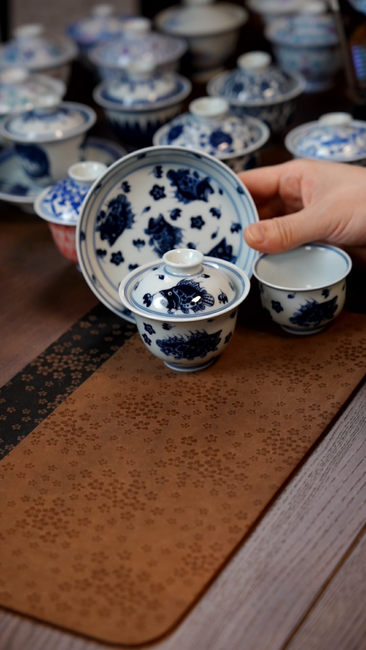 【闪购商品】120鳜鱼盖碗3件套111111111