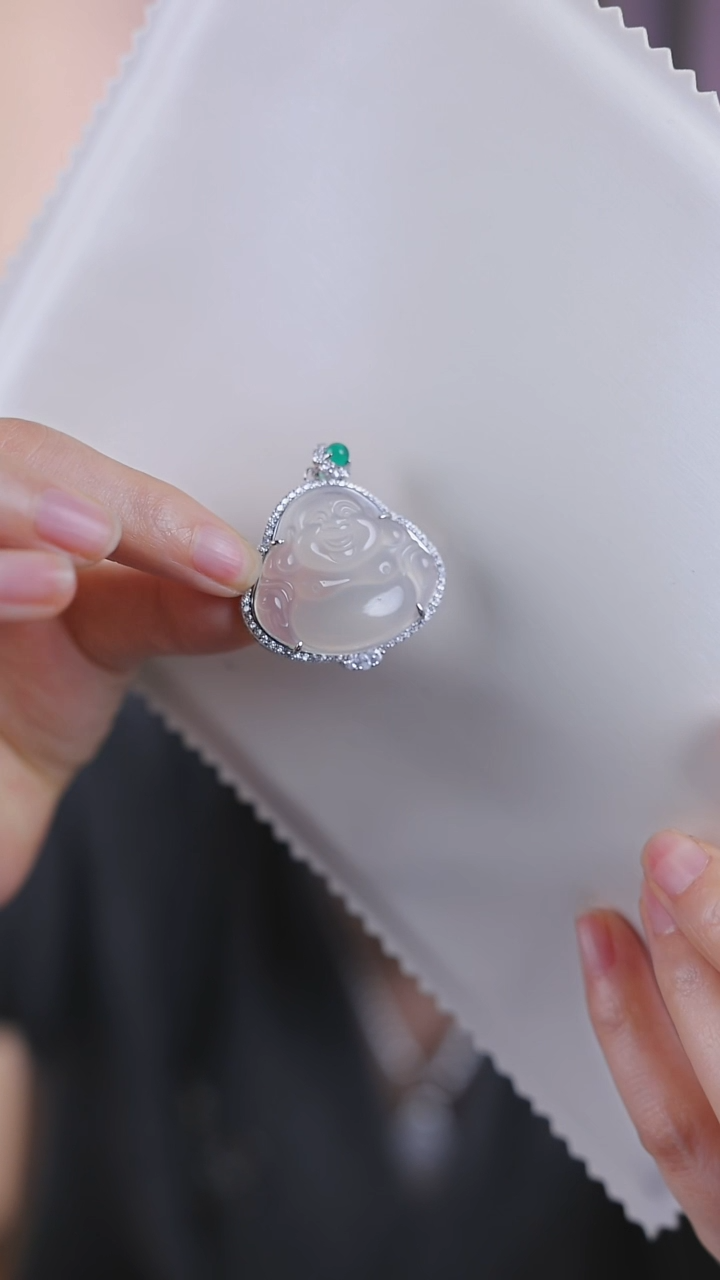 【闪购商品】玛瑙/玉髓吊坠(不含链)银S925镶嵌佛公