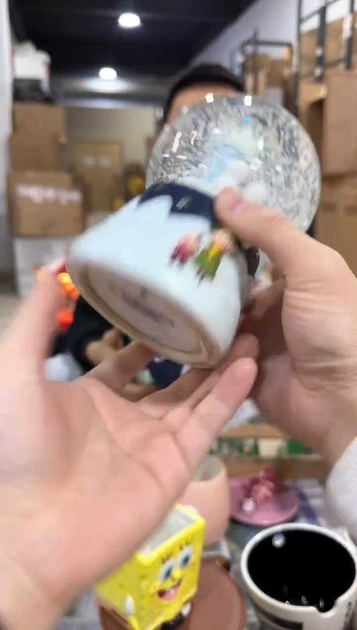 瓷片原盒姆明水晶球摆件 北方勿拍