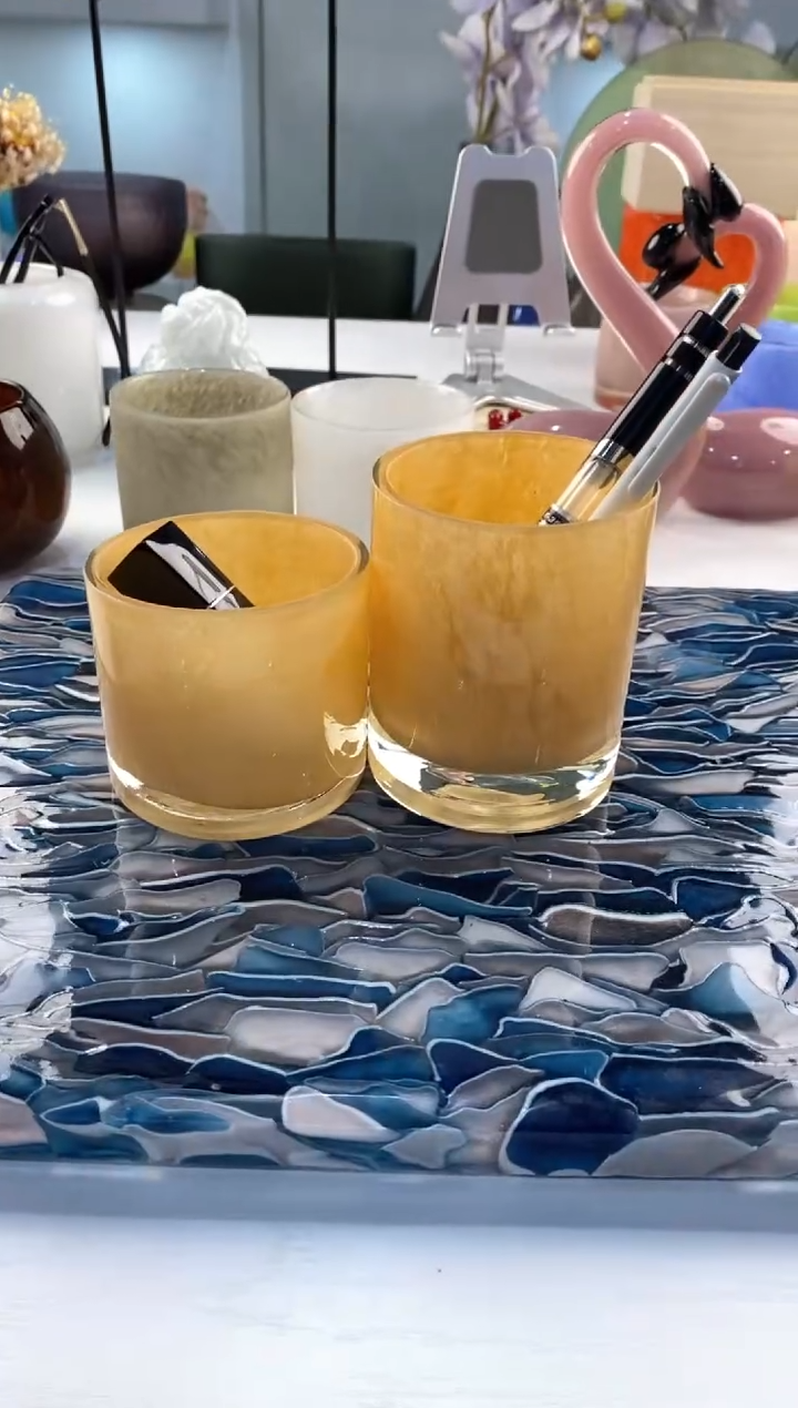 【闪购商品】琉璃慕忆家花瓶1对