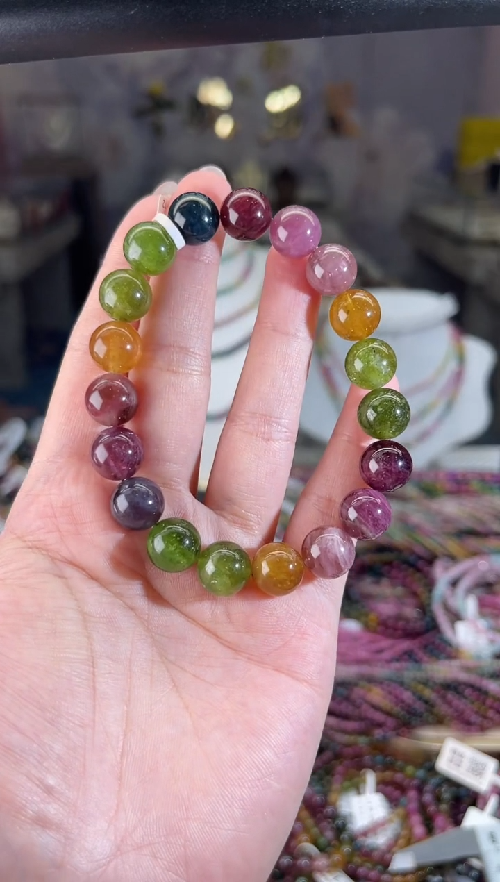 /未镶嵌碧玺10mm+碧玺单圈多样性发货