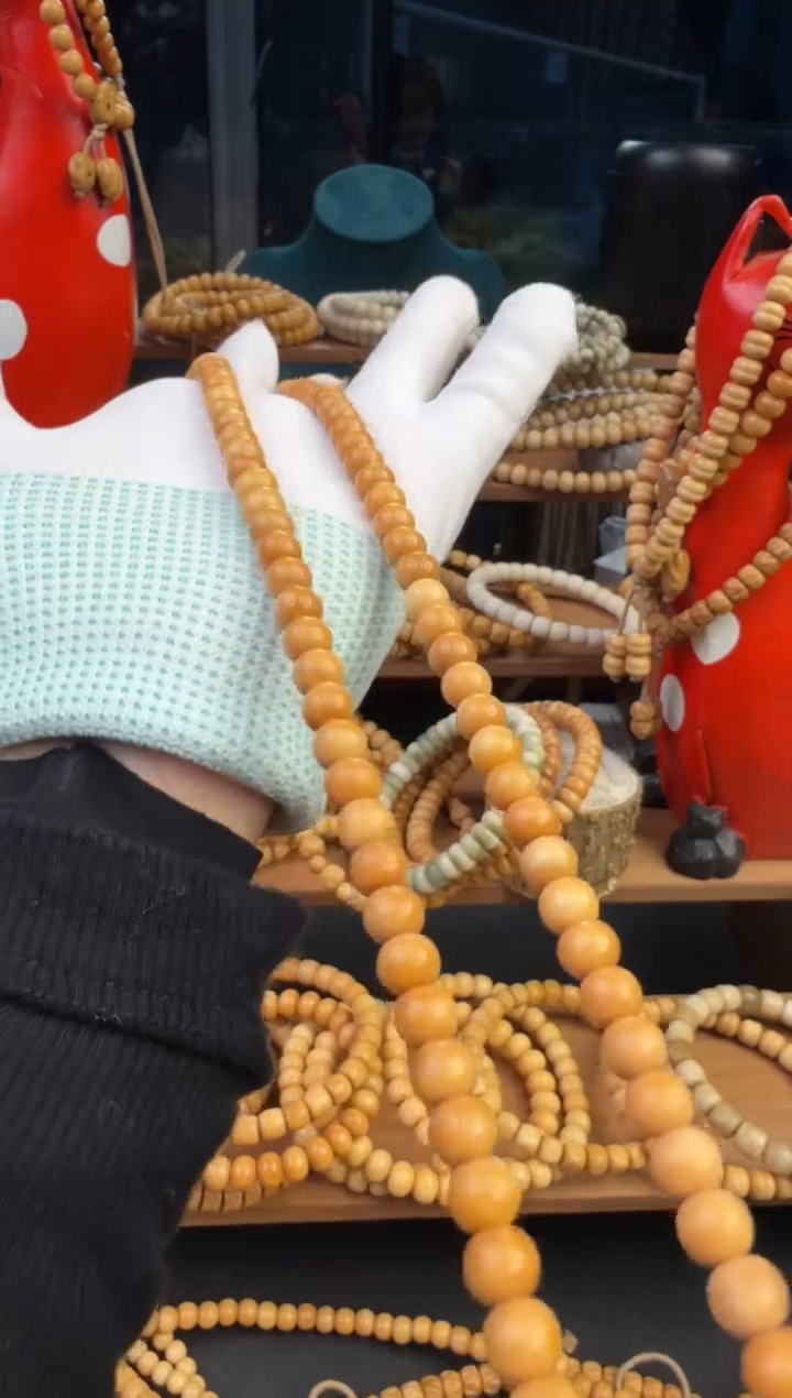 【闪购商品】菩提根/象牙果手串龙脊菩提胖苹果脖挂长串120颗卡7