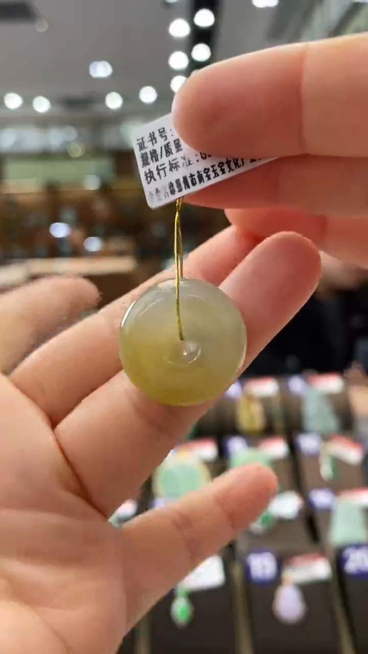 【闪购商品】翡翠颈饰未镶嵌平安扣