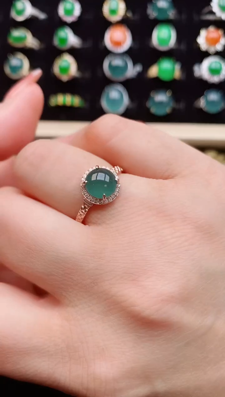 【闪购商品】翡翠戒指银S925镶嵌50805