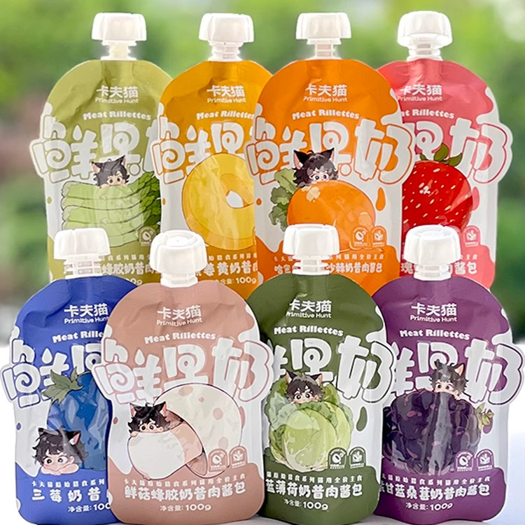 卡夫猫奶昔肉酱包果蔬成猫幼猫牛乳添加慕斯质地