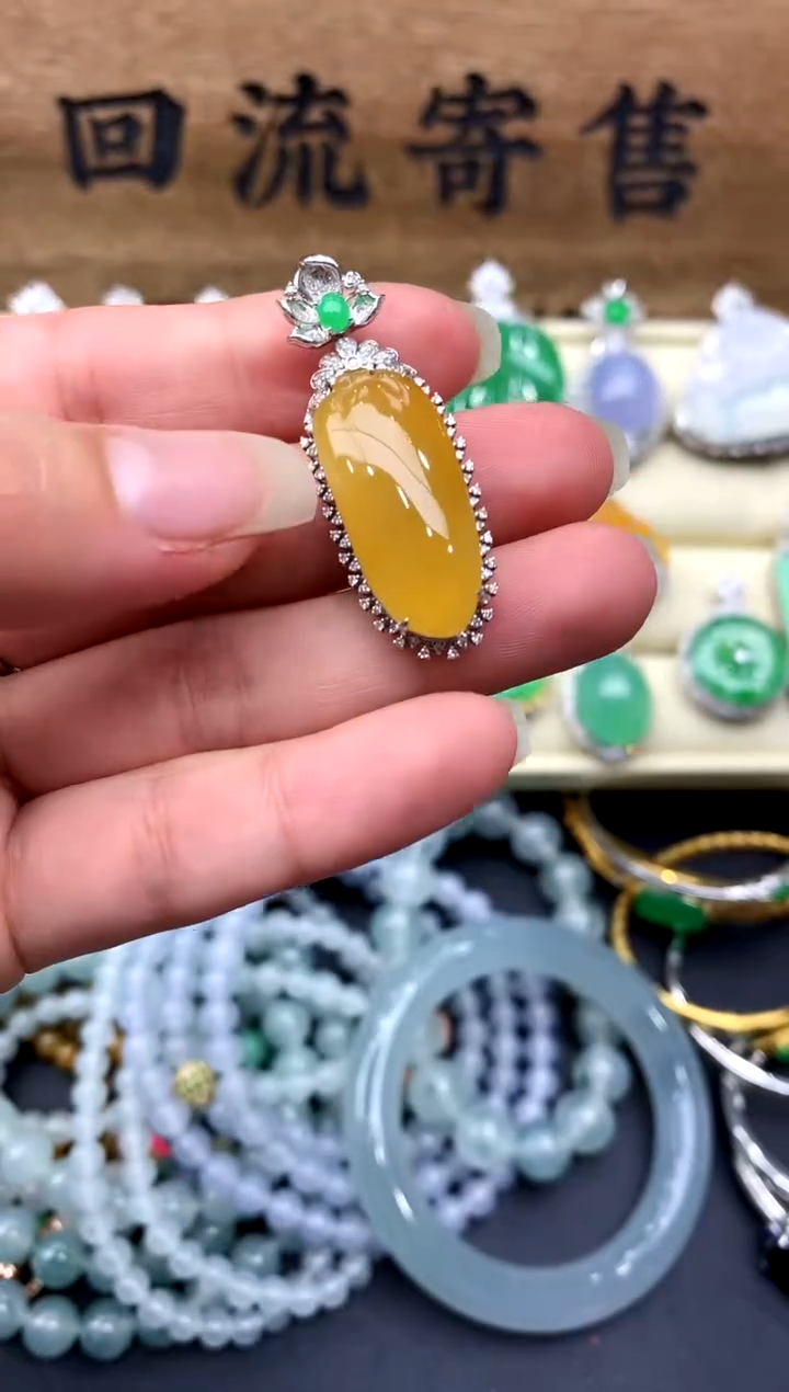 【闪购商品】翡翠颈饰18K金镶嵌351-中国好珍宝