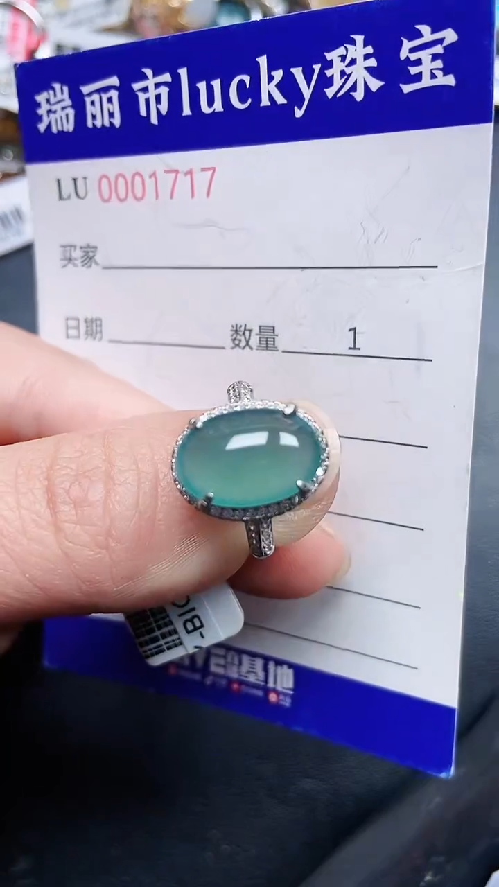 颈饰银S925镶嵌翡翠1717