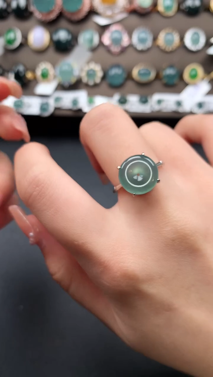 【闪购商品】翡翠戒指银S925镶嵌5214141