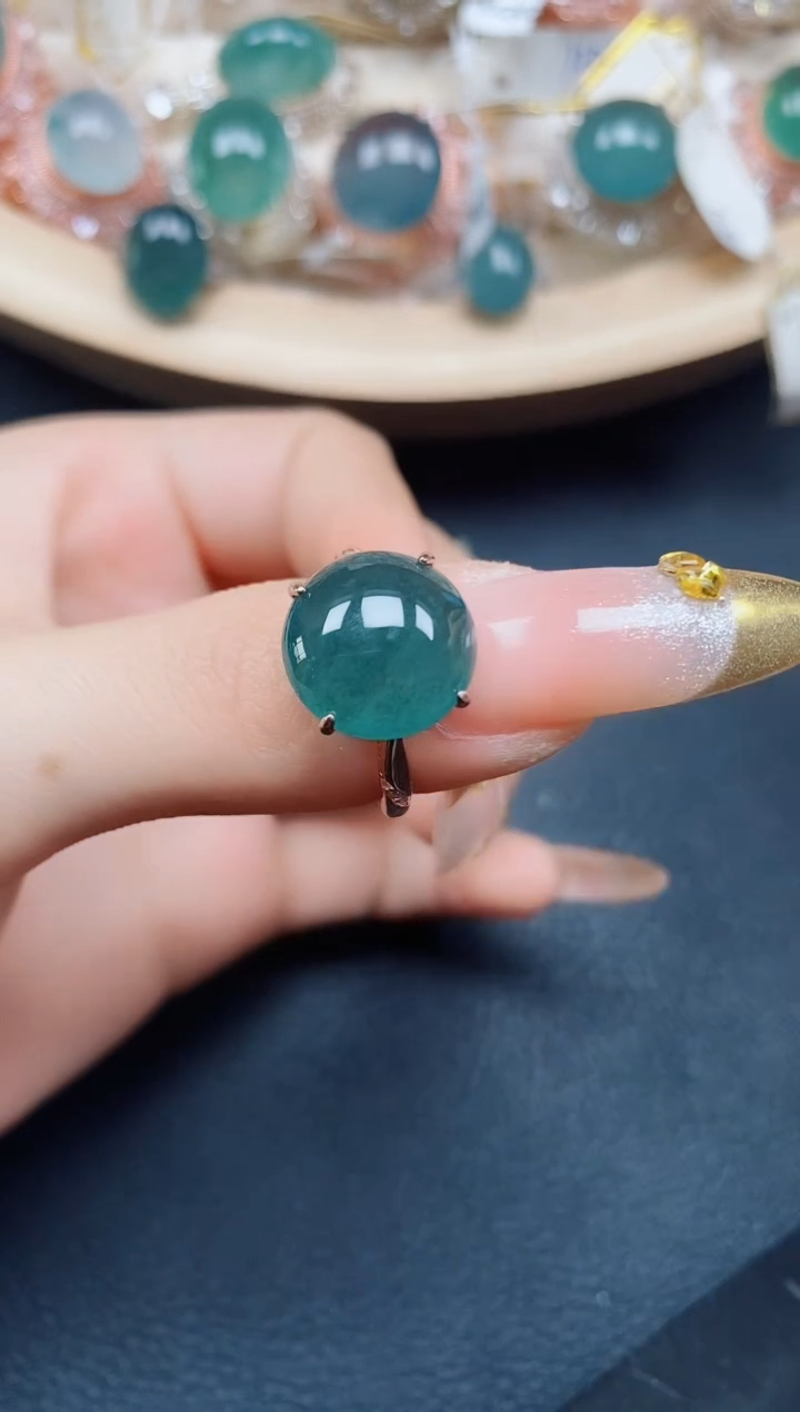 【闪购商品】翡翠戒指银S925镶嵌翡翠