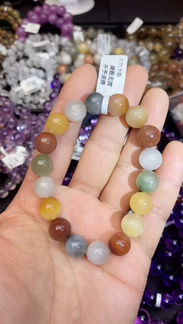 【闪购商品】水晶手串未镶嵌33 彩兔毛 11mm+