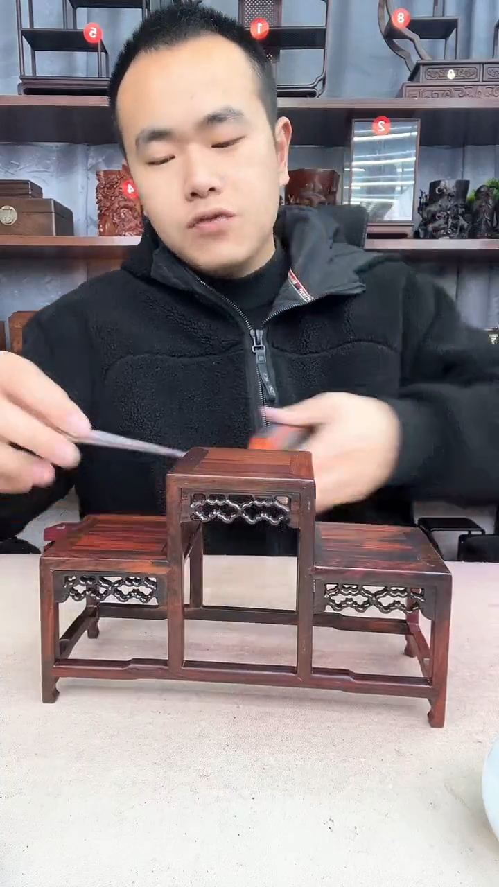 【闪购商品】乌木类端景台小李子红木工艺品