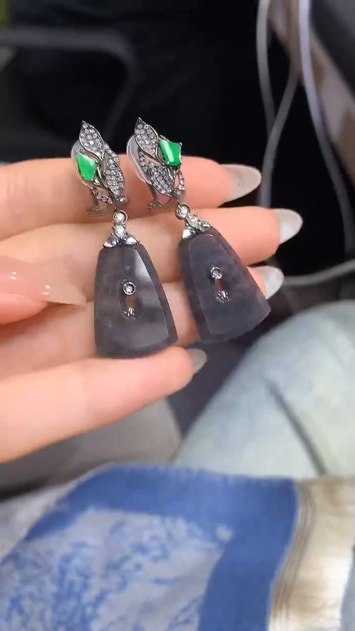 【闪购商品】翡翠耳饰18K金镶嵌66团购