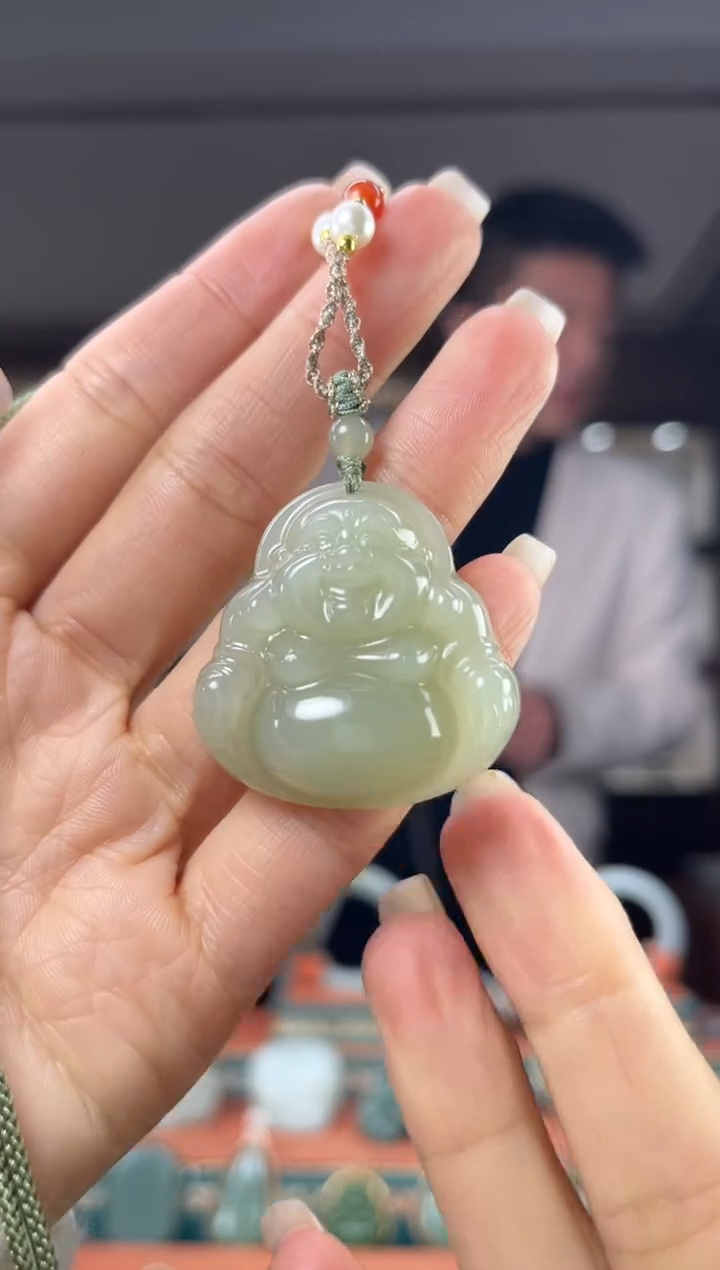 颈饰未镶嵌和田玉佩佩35mm左右