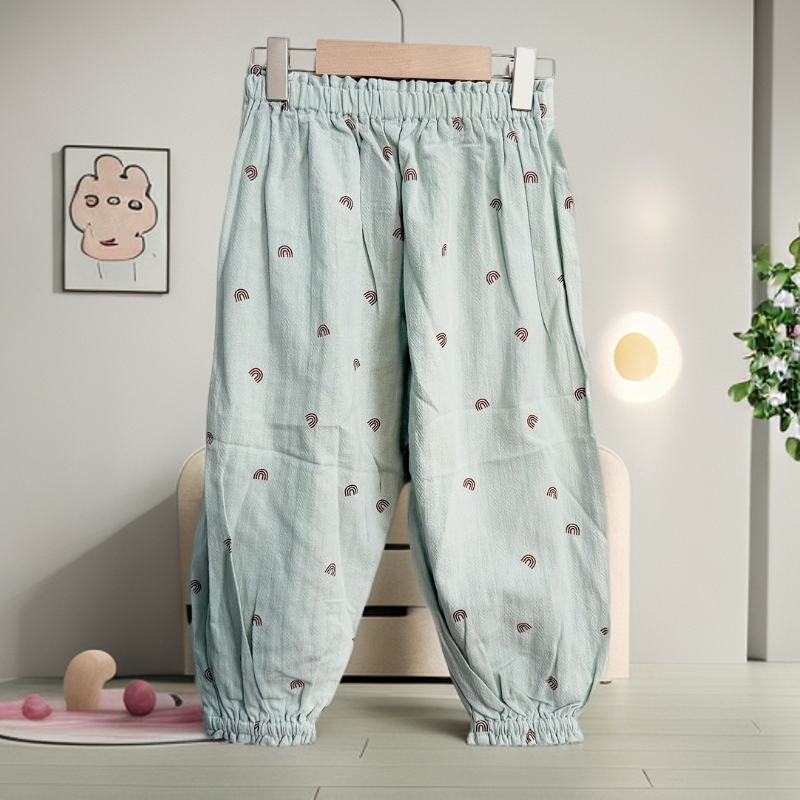 0-3岁宝宝母婴A类夏季薄款绿色透气防蚊裤