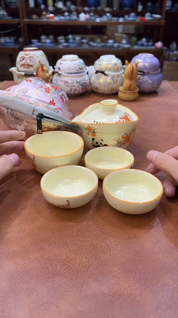 真的很便宜会开片的旅行茶具